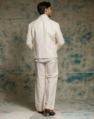 Apricot ivory handpainted blazer set