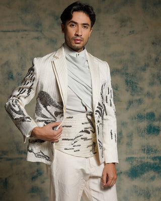 Tusk nandi embroidered blazer set