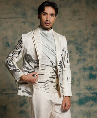 Tusk nandi embroidered blazer set