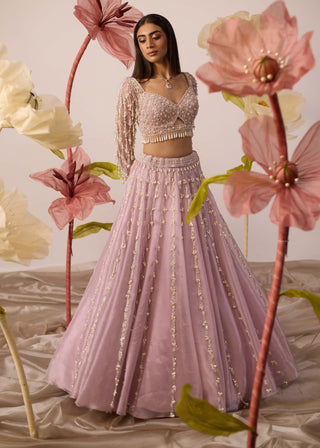 Lily Pink Lehenga Set by Roqa available on Indiaspopup.com