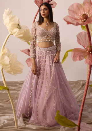 Lily Pink Lehenga Set by Roqa available on Indiaspopup.com
