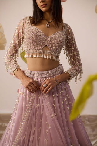 Lily Pink Lehenga Set by Roqa available on Indiaspopup.com