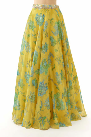 Yellow vandana lehenga set