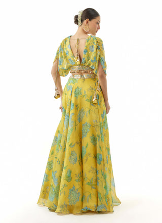 Yellow vandana lehenga set