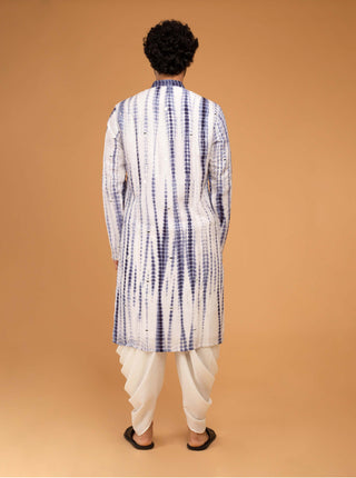 Chatenya Mittal-Navy Blue Kurta And Pants-INDIASPOPUP.COM