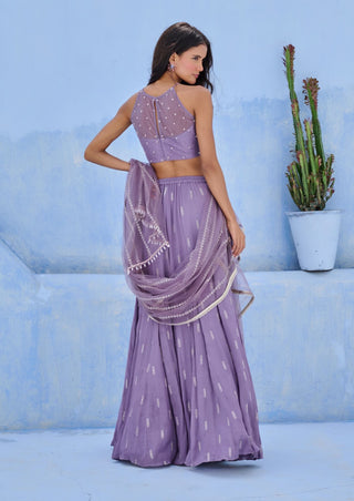 Purple sara lehenga set