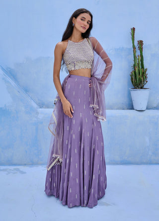 Purple sara lehenga set