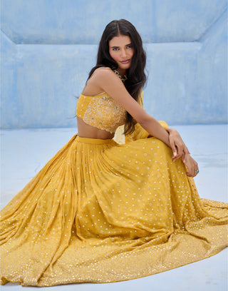 Yellow zohra lehenga set