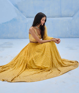 Yellow zohra lehenga set