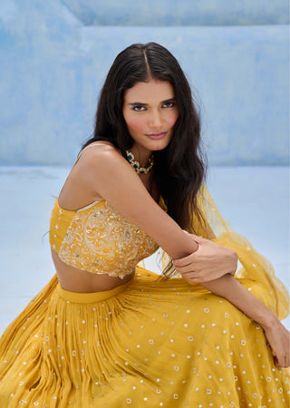 Yellow zohra lehenga set