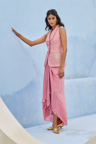 Pink ziya jacket and skirt