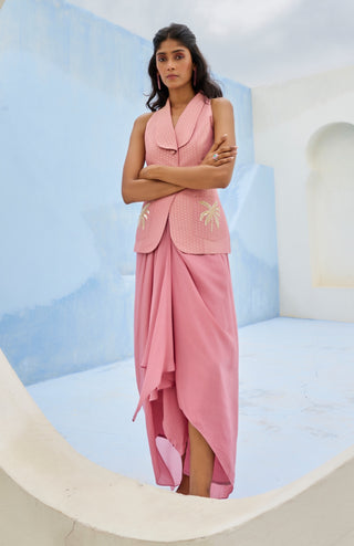 Pink ziya jacket and skirt