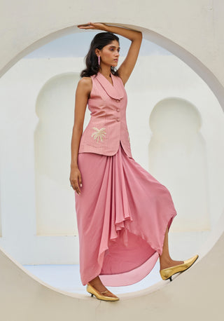 Pink ziya jacket and skirt