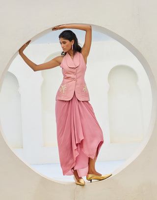 Pink ziya jacket and skirt