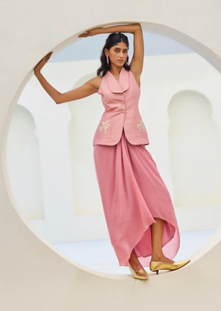 Pink ziya jacket and skirt