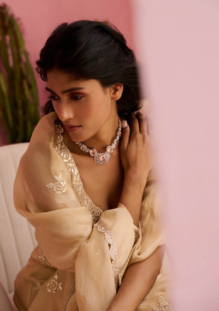 Beige adah lehenga set