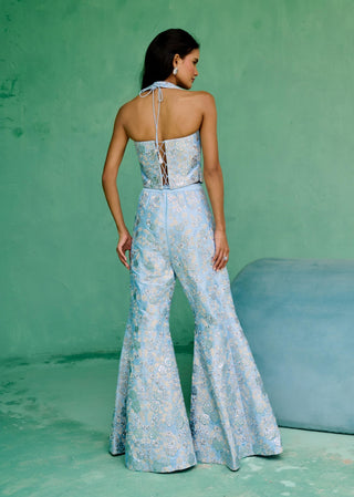 Blue mahin sharara set