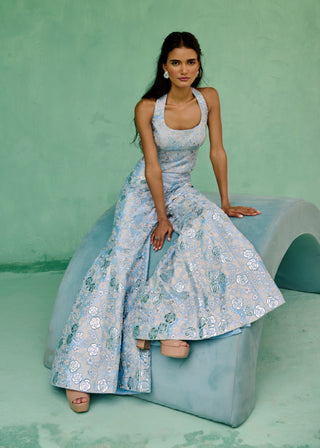 Blue mahin sharara set