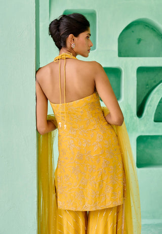 Yellow fiza sharara set