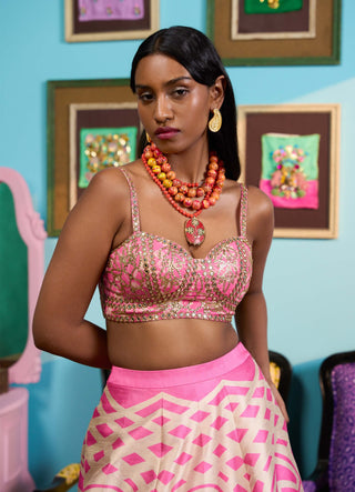 Pink fairy floss lehenga set