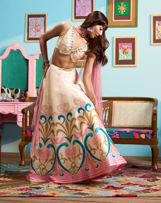 Ivory dipped in moonlight lehenga set