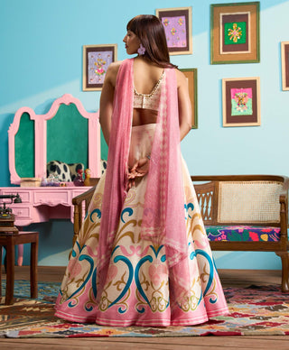 Ivory dipped in moonlight lehenga set