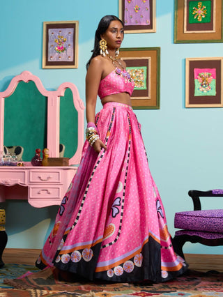 Pink sparkle me silly lehenga set