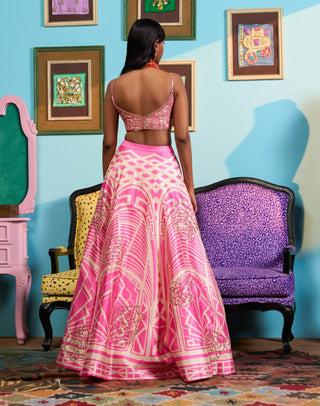 Pink fairy floss lehenga set