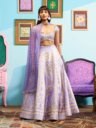 Lilac lavender haze lehenga set