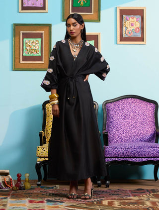 Black shadow play dress