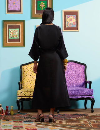 Black shadow play dress