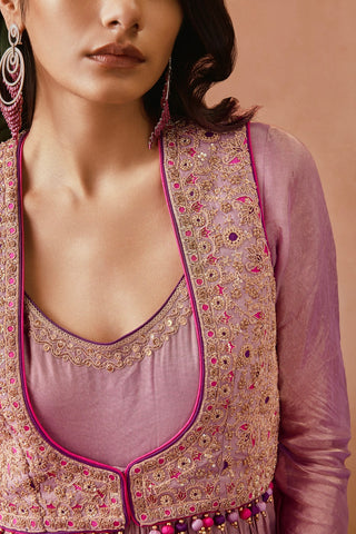 Punit Balana Lilac Koti And Anarkali available on indiaspopup