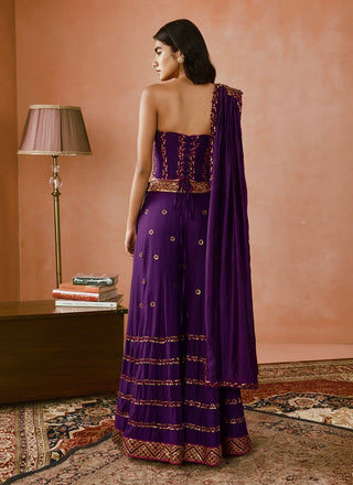 Punit Balana Baigani Corset Sharara Set available on indiaspopup