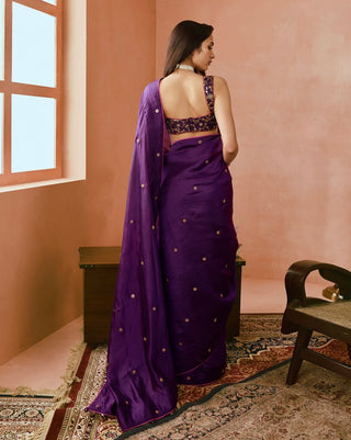 Punit Balana Baigani Classic Sari And Blouse available on indiaspopup