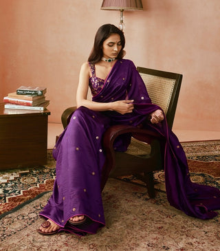 Punit Balana Baigani Classic Sari And Blouse available on indiaspopup