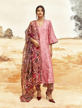 Classic Dusky Pink Kurta Set by Punit Balana available on Indiaspopup.com