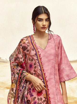 Classic Dusky Pink Kurta Set by Punit Balana available on Indiaspopup.com