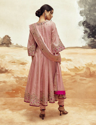 Punit Balana Dusky Pink Johari Anarkali Set available on indiaspopup