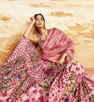 Dusky Pink Gharara Set by Punit Balana available on Indiaspopup.com