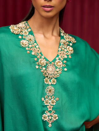 Bottle Green Solid Cape And Skirt by Ridhi Mehra available on Indiaspopup.com