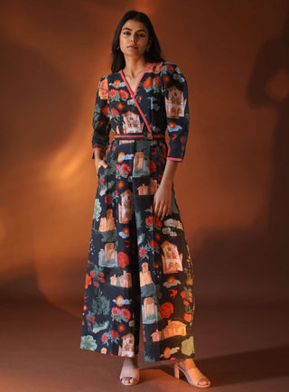 Pozruh-Astra Black Jumpsuit-INDIASPOPUP.COM