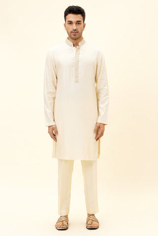 Sva By Sonam And Paras Modi-Ivory Kurta With Pants-INDIASPOPUP.COM