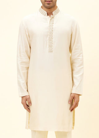Sva By Sonam And Paras Modi-Ivory Kurta With Pants-INDIASPOPUP.COM