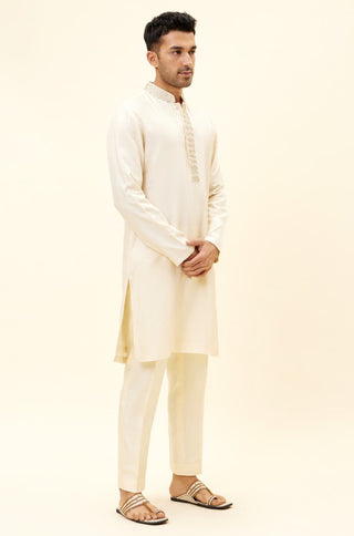 Sva By Sonam And Paras Modi-Ivory Kurta With Pants-INDIASPOPUP.COM
