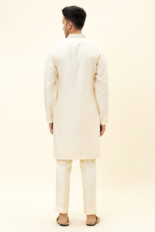 Sva By Sonam And Paras Modi-Ivory Kurta With Pants-INDIASPOPUP.COM