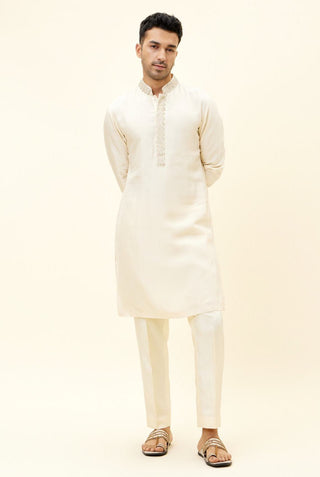 Sva By Sonam And Paras Modi-Ivory Kurta With Pants-INDIASPOPUP.COM
