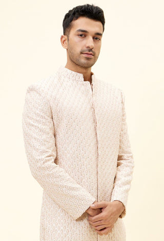 Sva By Sonam And Paras Modi-Beige Sherwani With Pants-INDIASPOPUP.COM