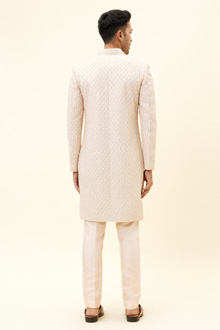 Sva By Sonam And Paras Modi-Beige Sherwani With Pants-INDIASPOPUP.COM