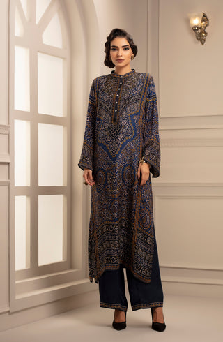 Rajdeep Ranawat-Navy Tunic With Pant-INDIASPOPUP.COM