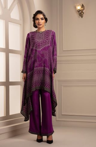 Rajdeep Ranawat-Purple Draped Tunic And Pant-INDIASPOPUP.COM